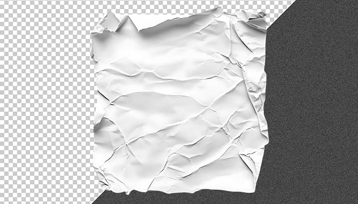تصویر PNG کاغذ مچاله شده