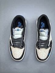 نایک ایر جردن ۱ بدون ساق تراویس اسکات آف وایت مشکی آبی Nike air jordan 1 low Travis Scott Off White — تصویر ۲