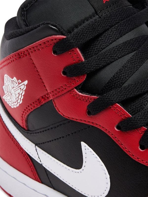 نایک ایر جردن ۱ ساقدار مشکی جیم قرمز سفید Nike air jordan 1 high Black Gym Red White — تصویر ۴