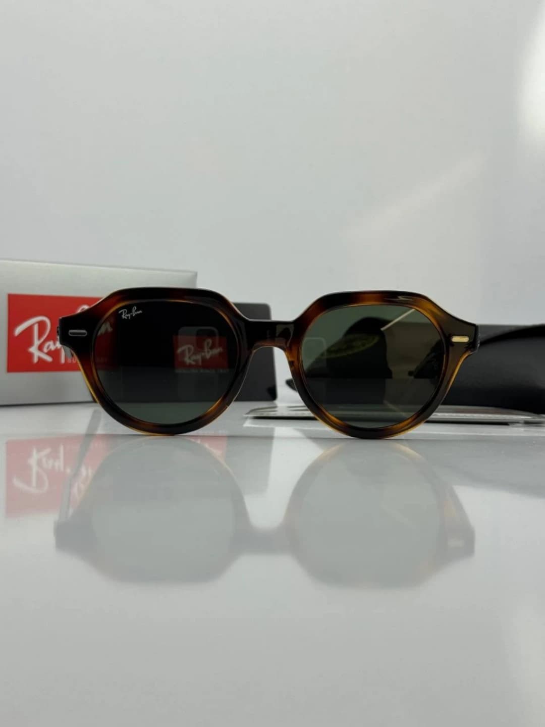عینک ریبن پلنگی سبز rayban rb-4399f — تصویر ۲