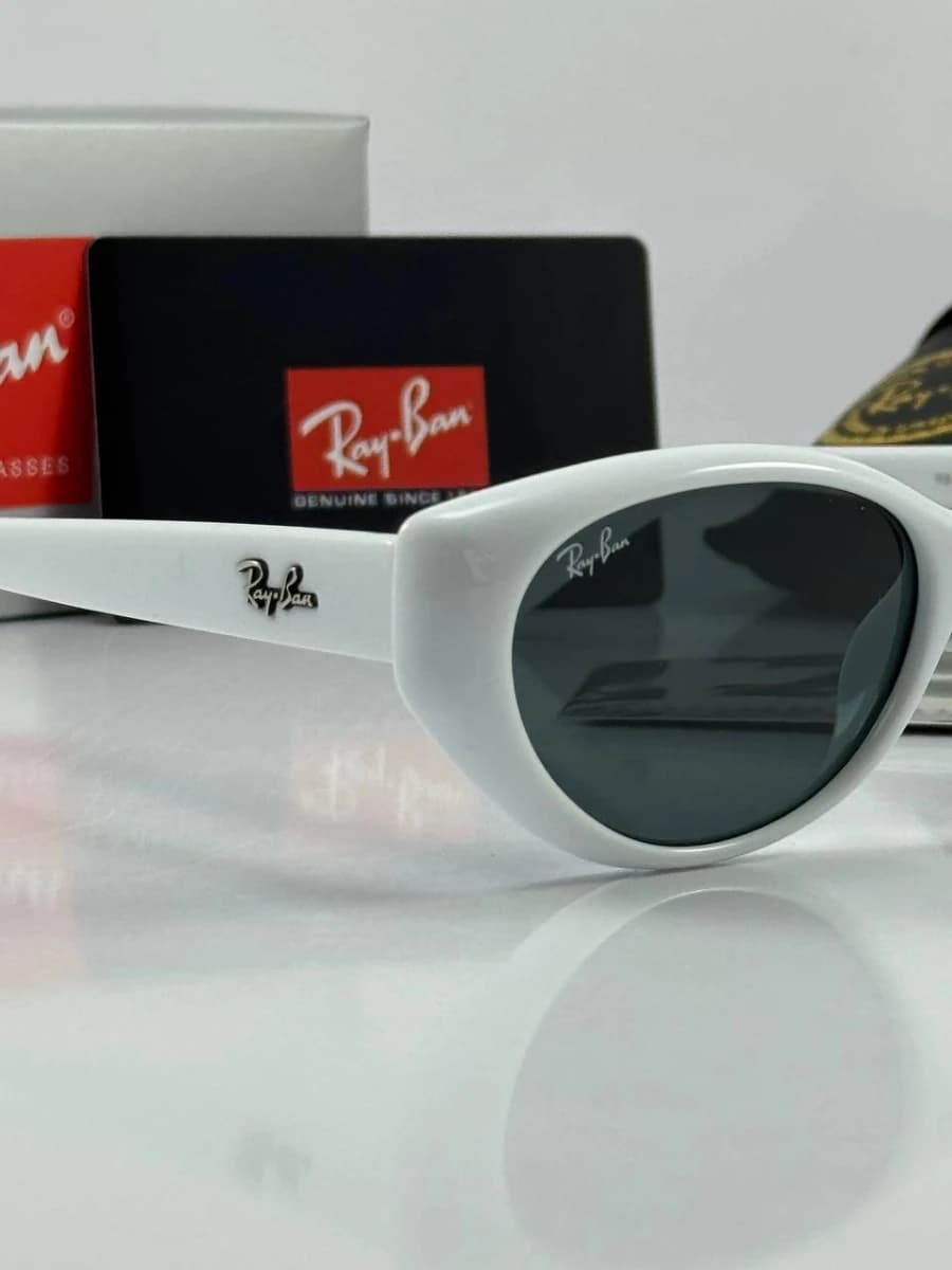 عینک سفید مشکی rayban rb-4457 d — تصویر ۳