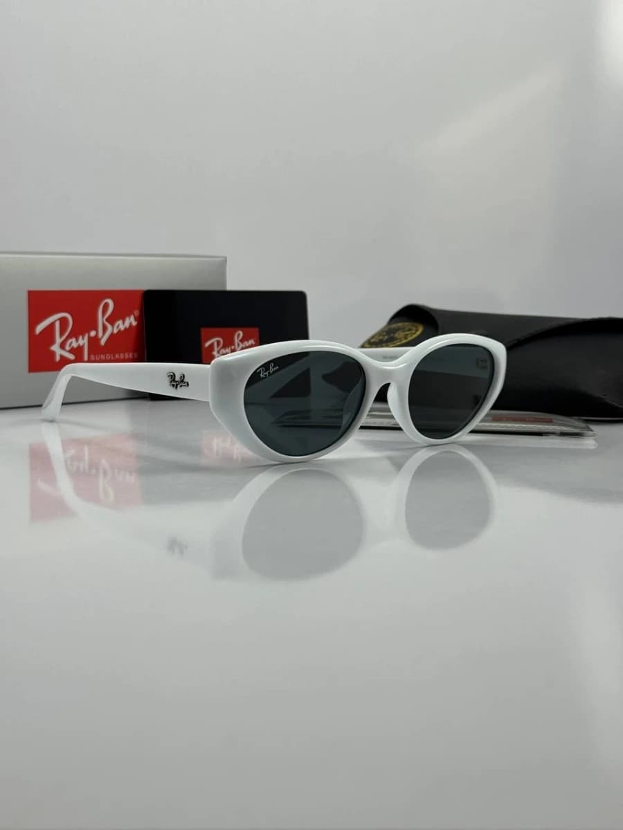 عینک سفید مشکی rayban rb-4457 d
