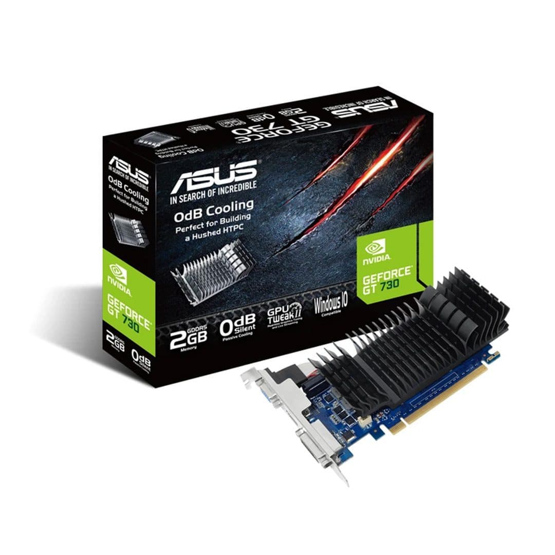 کارت گرافیک ایسوس مدل GeForce GT 730 ظرفیت 2 گیگابایت GDDR5 رابط 64 بیت استوک — تصویر ۳