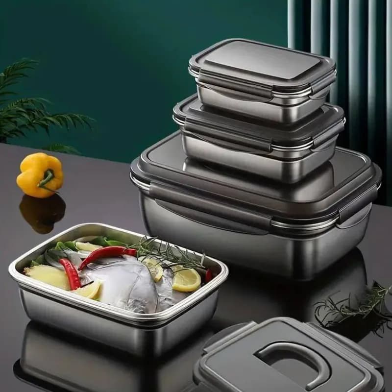 ظرف غذا استیل سه سایز یونیک اصل