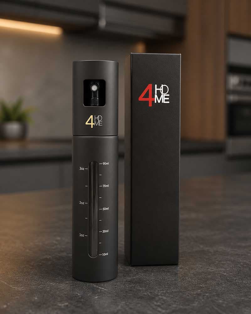 اسپری روغن آشپزخانه فلزی مشکی | پاشش کنترل‌شده روغن