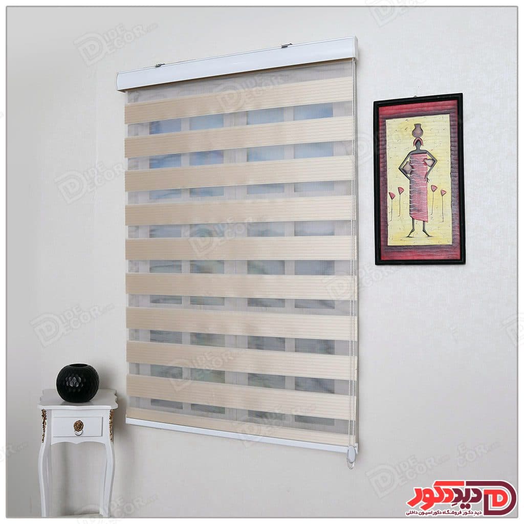 پرده زبرا ترک مدل پلیسه دار کد S-425-5 — تصویر ۳