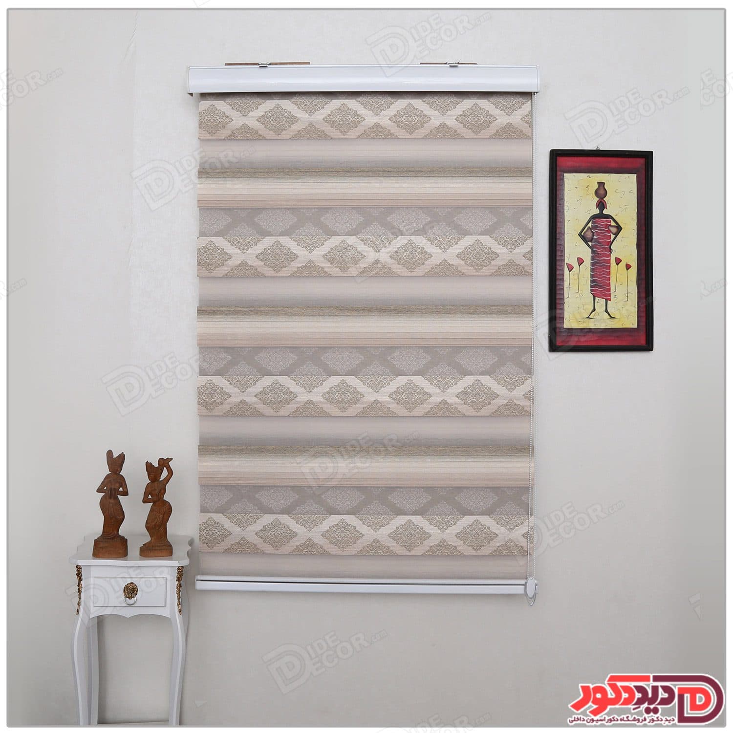 پرده زبرا ترک مدل پلیسه دار کد SNJ-5028-110 — تصویر ۳