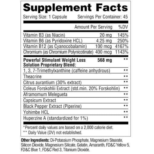 چربی سوز استیم لین متابولیک Metabolic Nutrition Stimulean — تصویر ۲