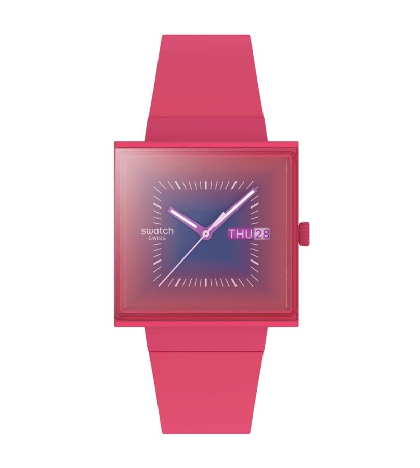 ساعت سواچ مدل SWATCH SQUARELY BERRY (SO34R700)