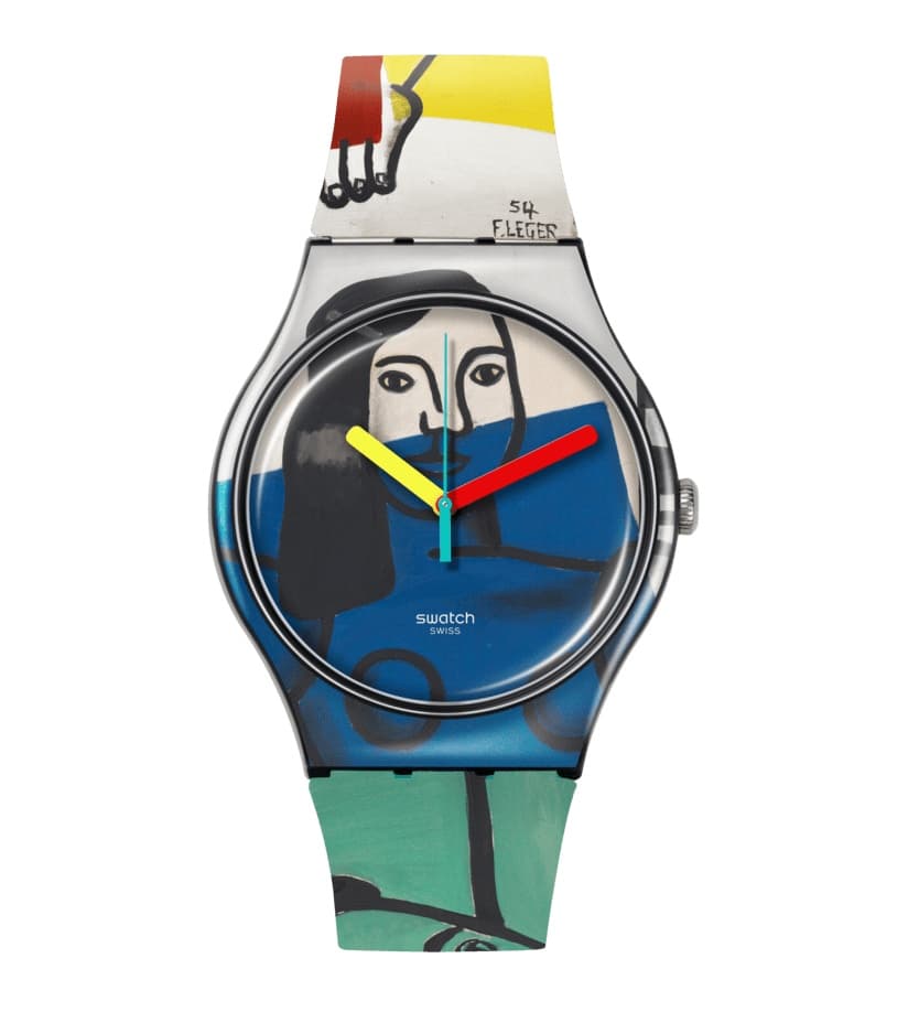 ساعت سواچ مدل SWATCH LEGER’S TWO WOMEN HOLDING FLOWERS (SUOZ363)