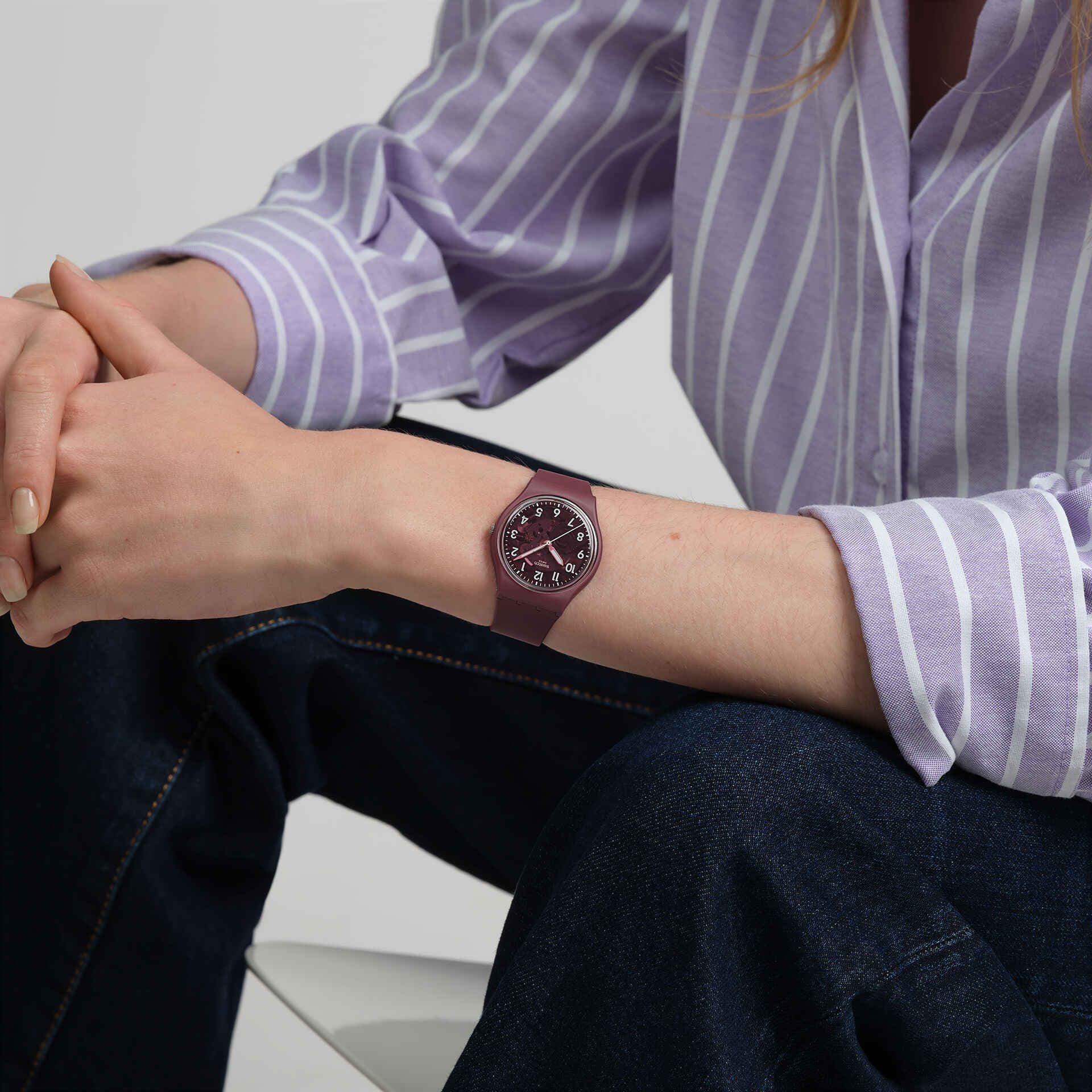 ساعت سواچ مدل SWATCH THRU THE CROWN GLASS (SO28R115) — تصویر ۴
