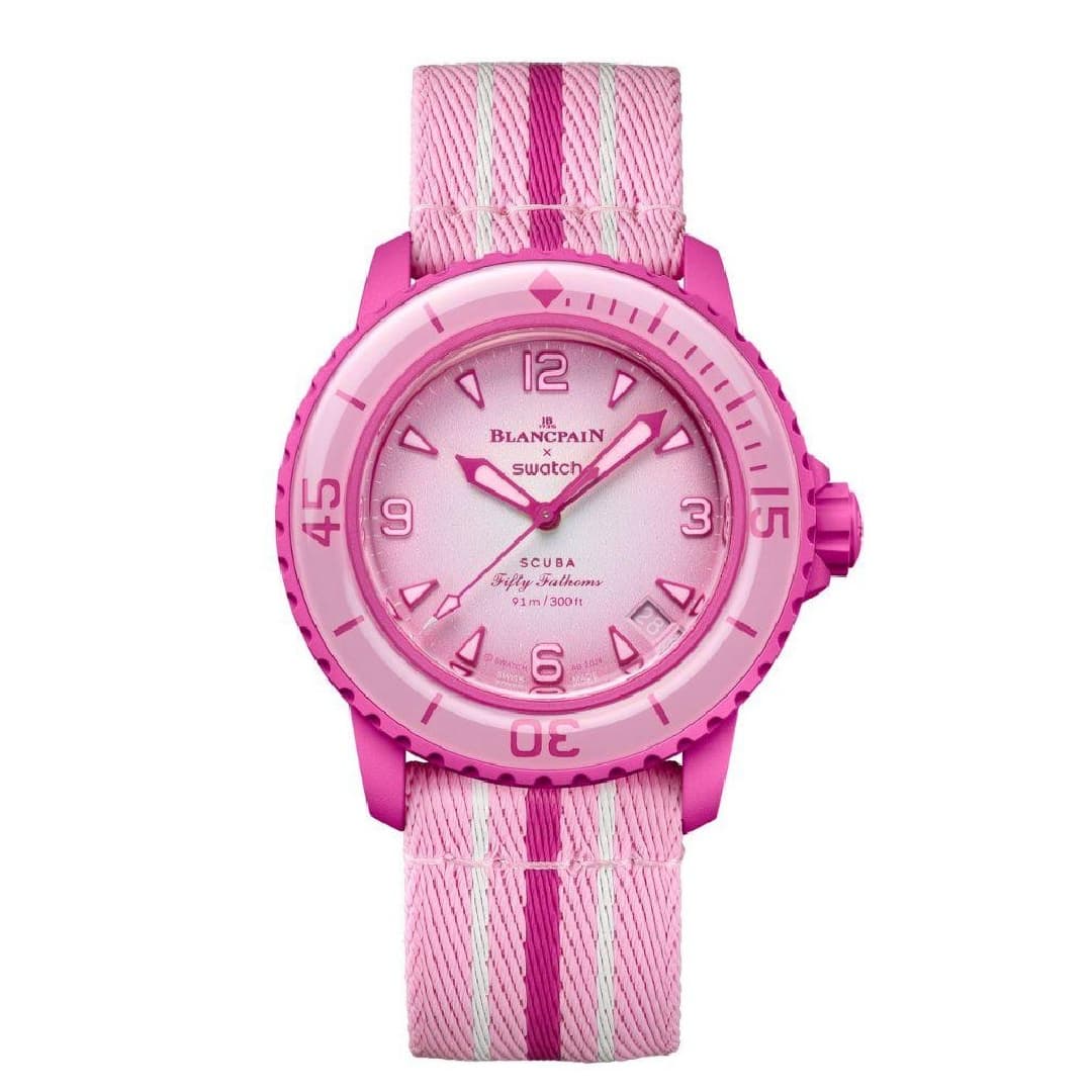 ساعت بلان پن سواچ مدل BLANCPAIN X SWATCH PINK OCEAN