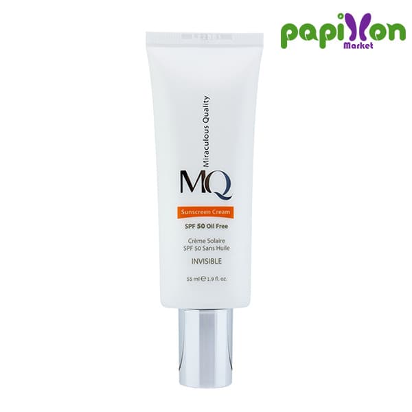 کرم ضدآفتاب فاقد چربی SPF 50 بی رنگ ام کیو