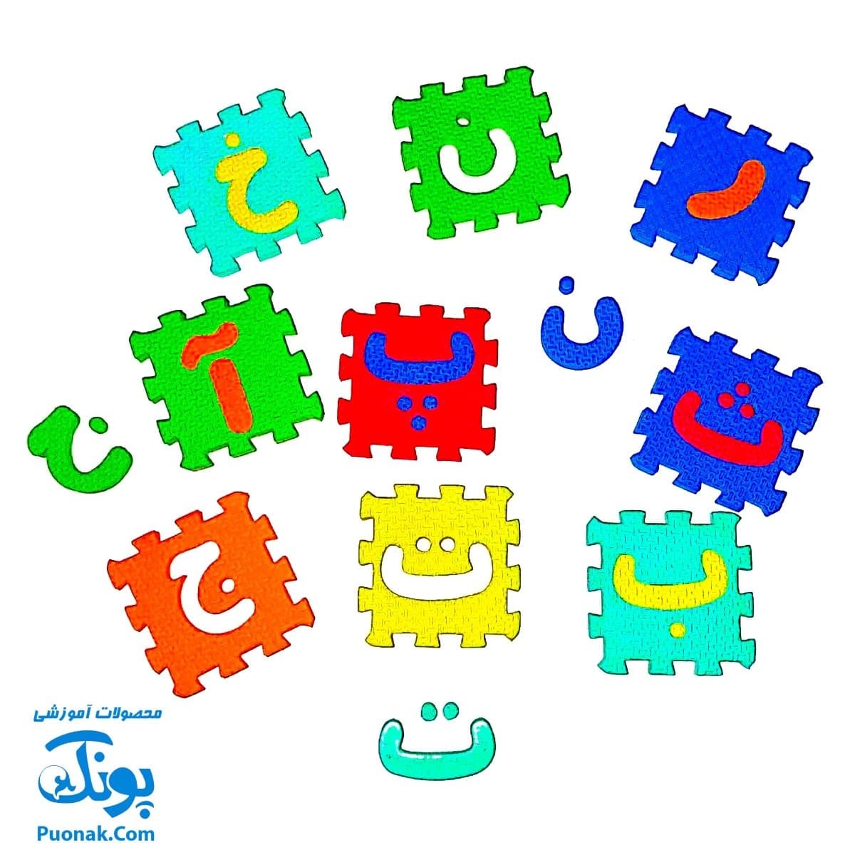 پازل کفپوش فومی کیف آموزش الفبا و اعداد فارسی ۴۲ قطعه کیفی — تصویر ۷