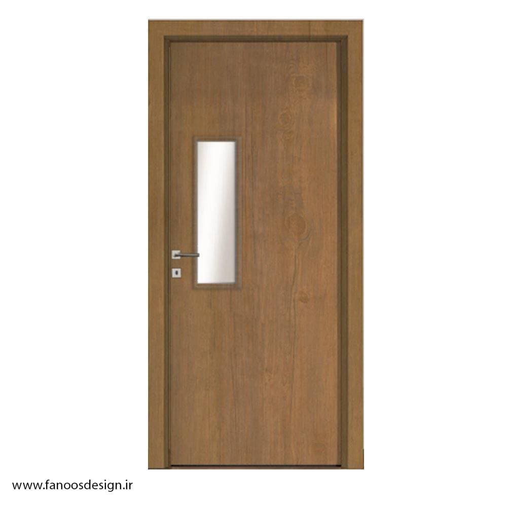 درب ضد آب شیشه‌خور پلی‌وود – طراحی خاص و مقاوم برای فضاهای مرطوب کد 30230