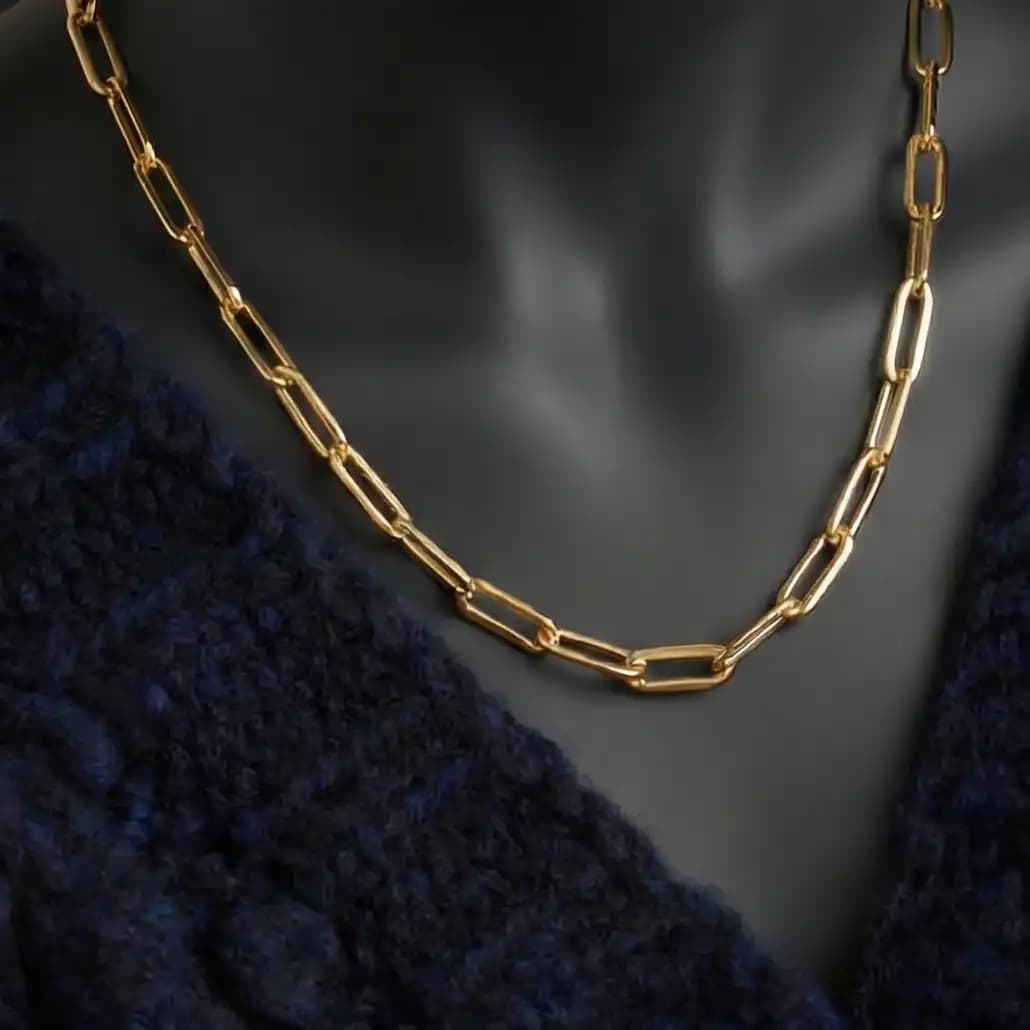 ست گردنبند و دستبند زنانه طرح تیفانی Tiffany رنگ طلایی آبکاری نقره رنگ ثابت فری سایز Freesize کد zgy — تصویر ۵