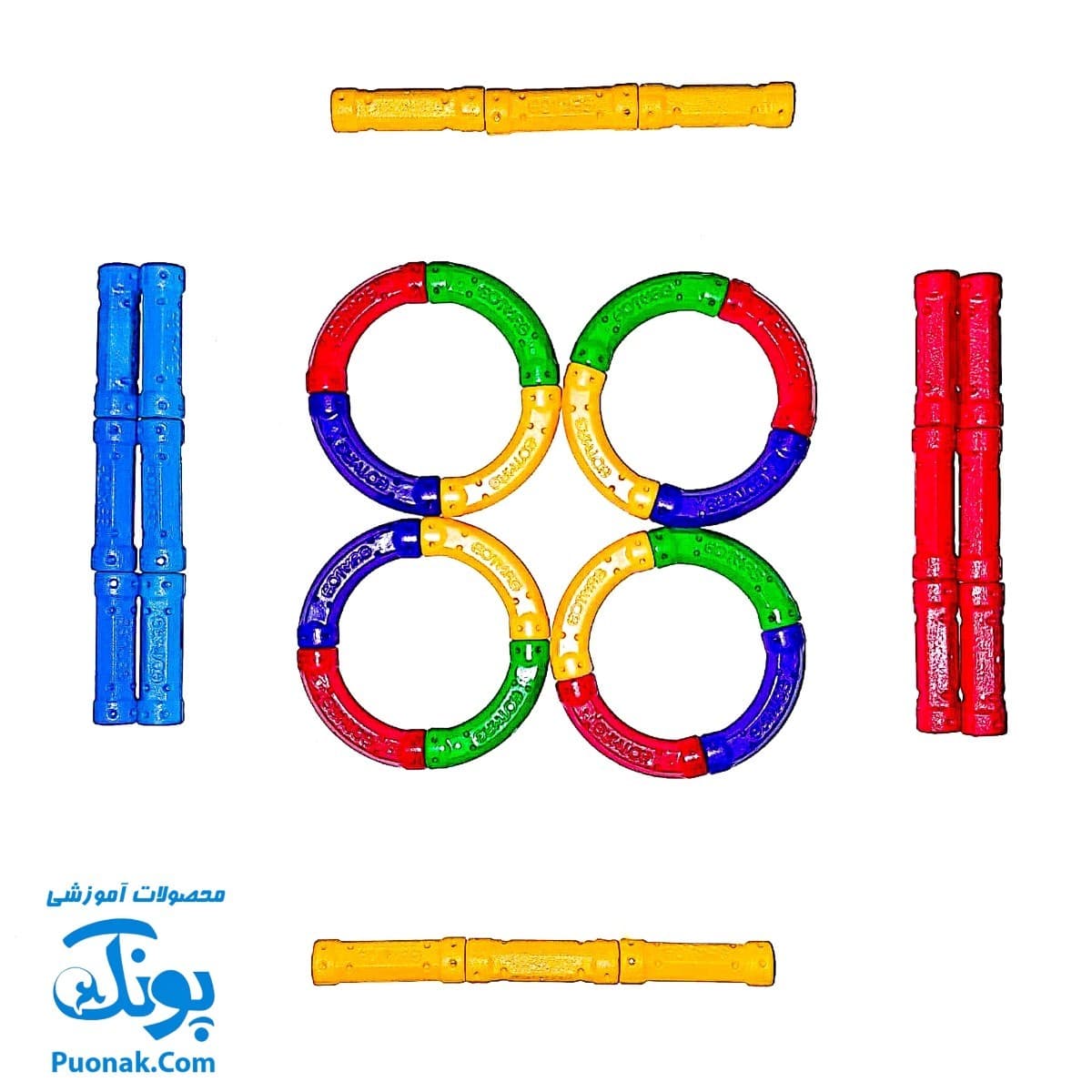 بازی فکری مگنت تیپ دو کلاسیک راد و گوی مگ (۶۴ تکه) Play Magnet — تصویر ۶