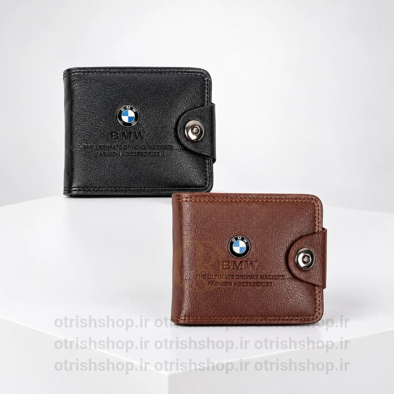 کیف پول مارک بی‌ام‌و (چرم صنعتی لئو، جیبی و جمع‌وجور، زنانه و مردانه)