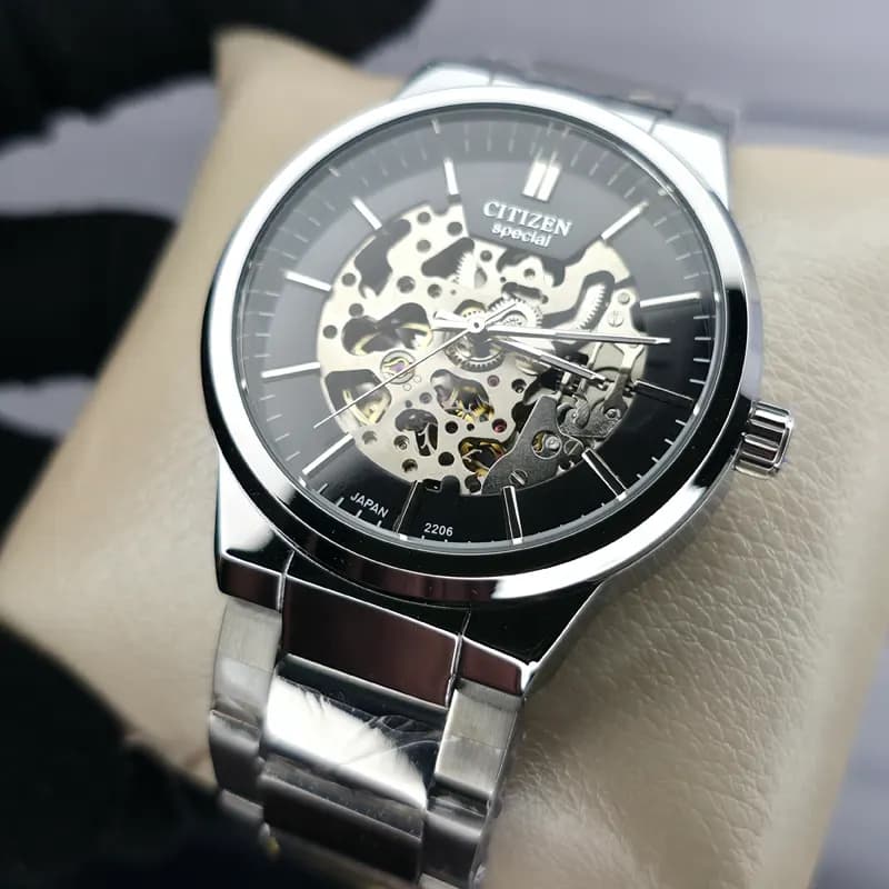 ساعت مچی اتومات عقربه ای مردانه سیتیزن اسپشیال نقره ای مشکی مدل 2206G — تصویر ۴