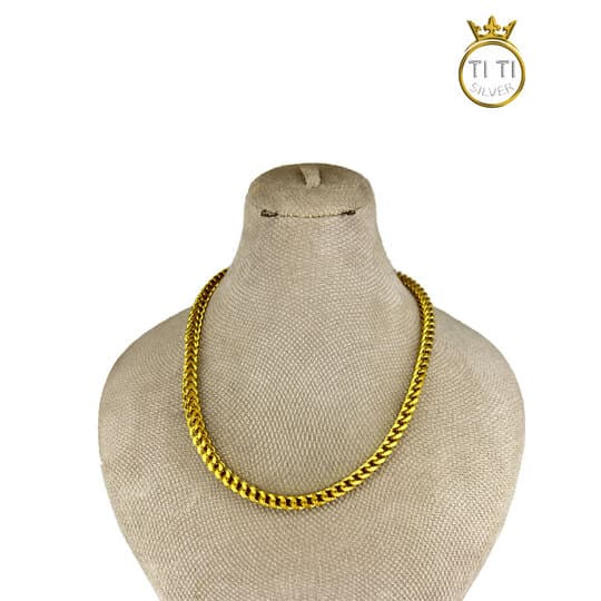 زنجیر مردانه استیل طرح طلا 011502