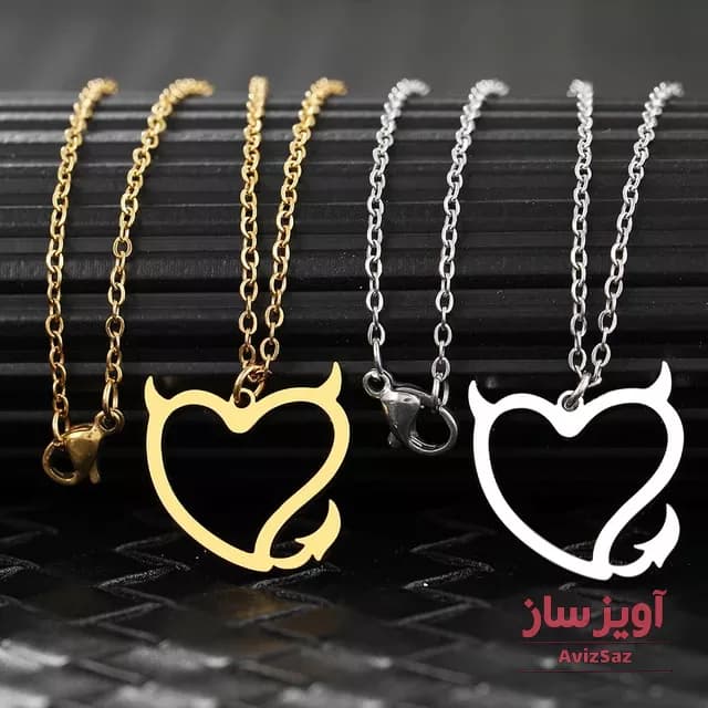 گردنبند قلب شیطان کد 101041