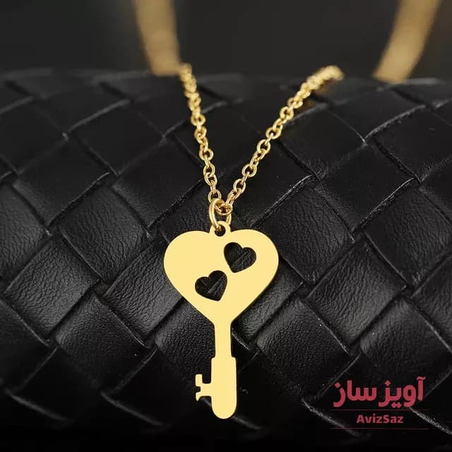 گردنبند کلید قلب کد 101031