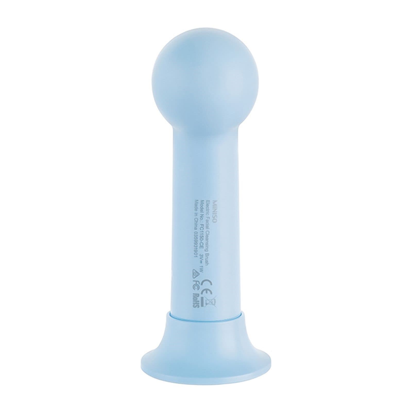 برس شستشو صورت برقی مینیسو، مدل Miniso CEPILLO LIMPIADOR FACIAL، آبی، 2 باتری AA — تصویر ۲