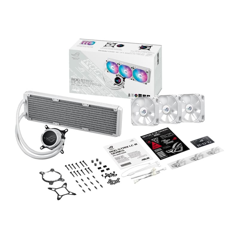 خنک کننده مایع پردازنده ایسوس ROG Strix LC III 360 ARGB White — تصویر ۸