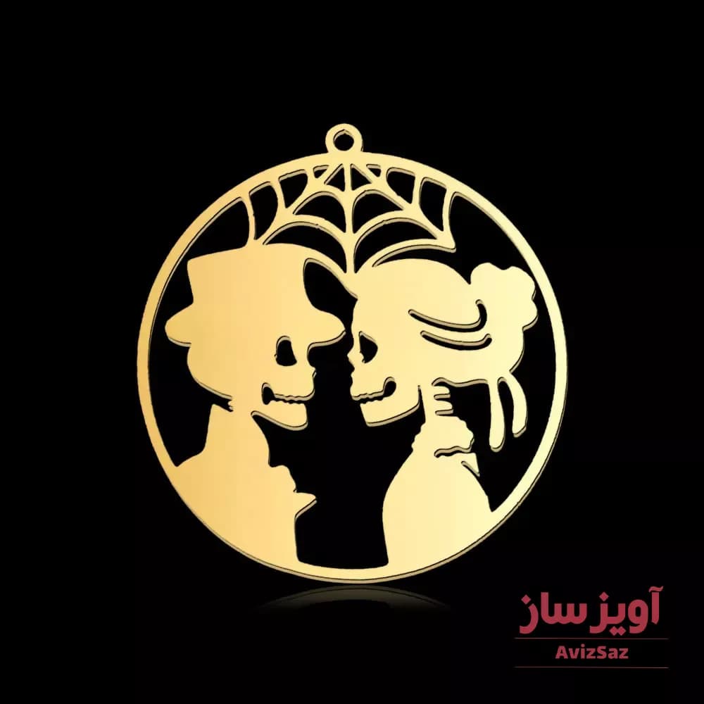 گردنبند اسکلت زن و مرد کد 100975