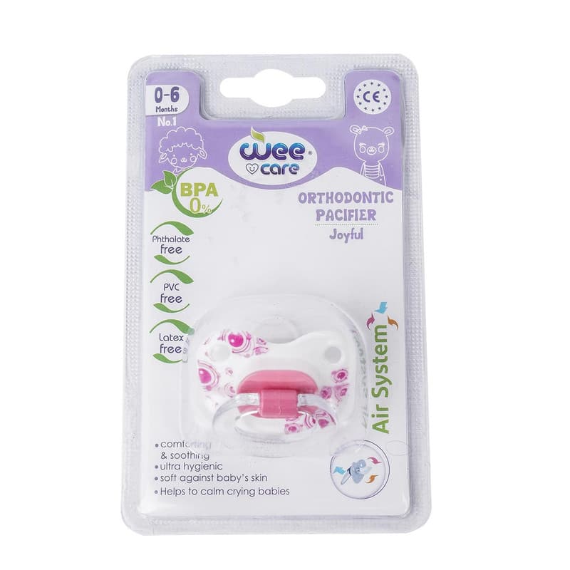 پستانک ارتودنسی وی کر Wee care مدل p115 مناسب کودکان 0 تا 6 ماه