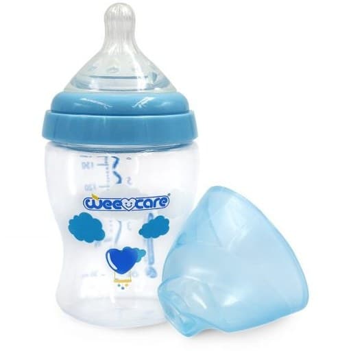 شیشه شیر دهانه عریض پروپیلن وی کر wee care حجم 300 میل کد B324
