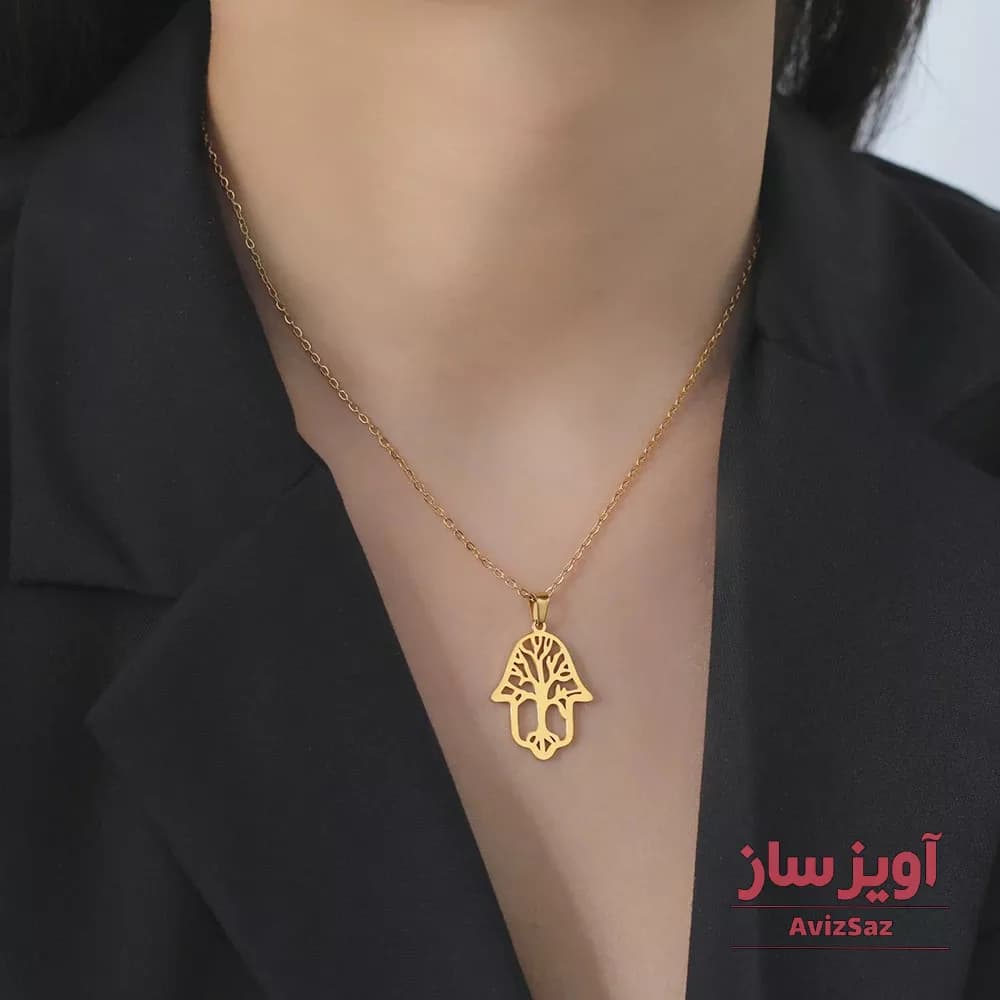 گردنبند دست و درخت کد 100943