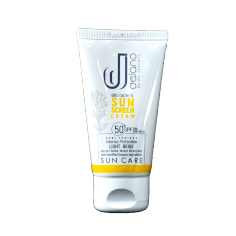 کرم ضدافتاب پوست دارای لک 50 spf (بژ طبیعی) دلانو — تصویر ۳