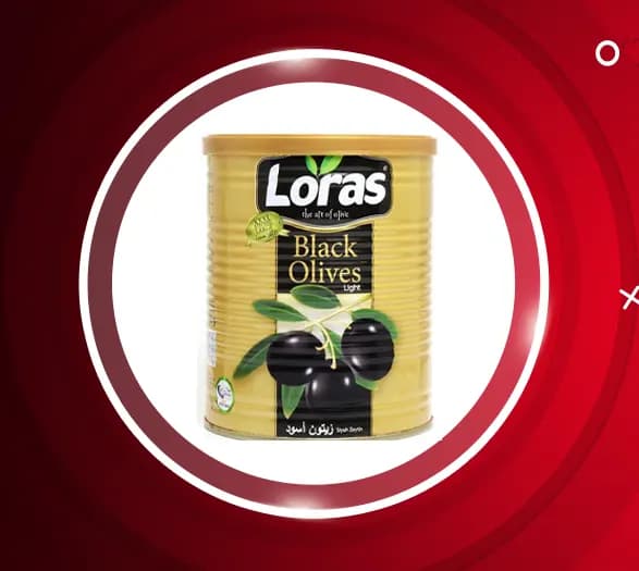 زیتون سیاه لوراس قوطی 800 گرمی Loras — تصویر ۲