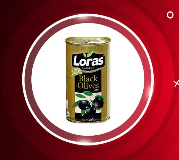 زیتون سیاه لوراس قوطی 1.3 کیلویی Loras — تصویر ۲