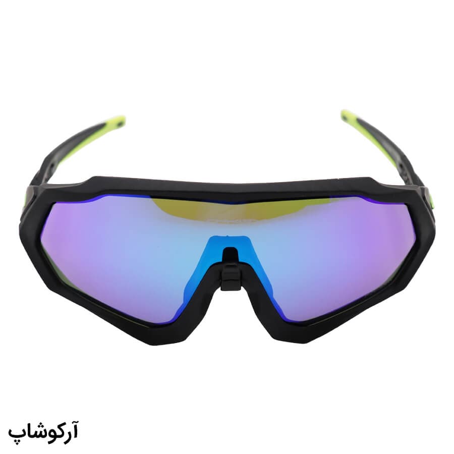 عینک ورزشی اوکلی با فریم مشکی رنگ، 3 کاور لنز قابل تعویض و تجهیزات کامل مدل OO9403-07 — تصویر ۳