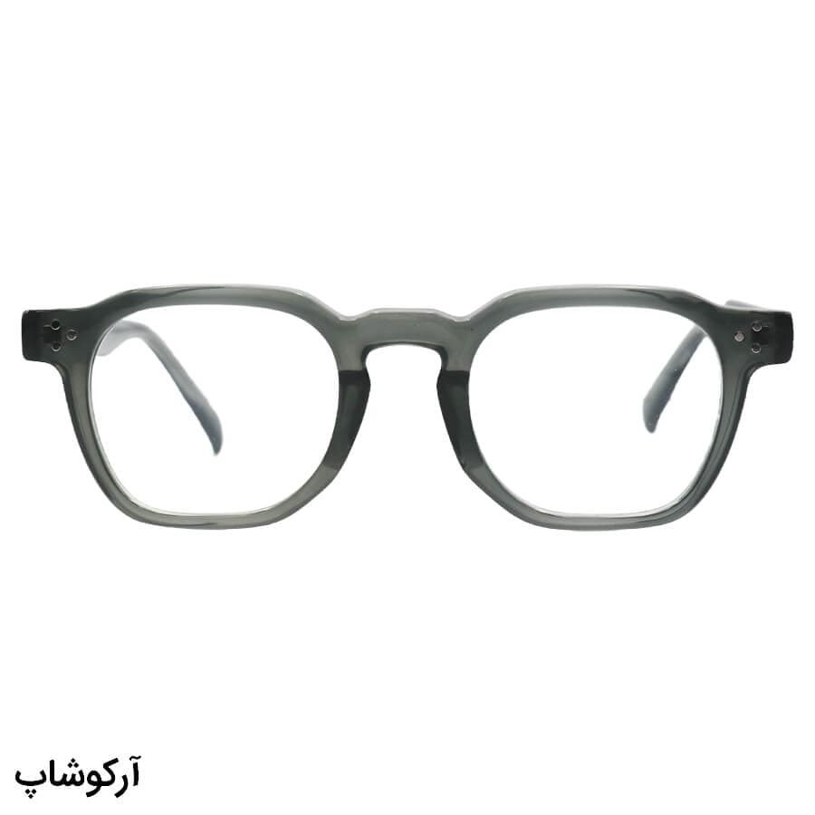 عینک طبی Celine با فریم فتوکرومیک، مربعی شکل، رنگ طوسی، دسته سیم‌دار و رنگ ثانویه (طوسی تیره) مدل 52608 — تصویر ۲