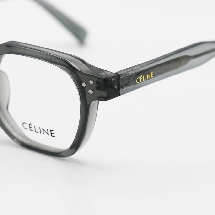 عینک طبی Celine با فریم فتوکرومیک، مربعی شکل، رنگ طوسی، دسته سیم‌دار و رنگ ثانویه (طوسی تیره) مدل 52608 — تصویر ۵