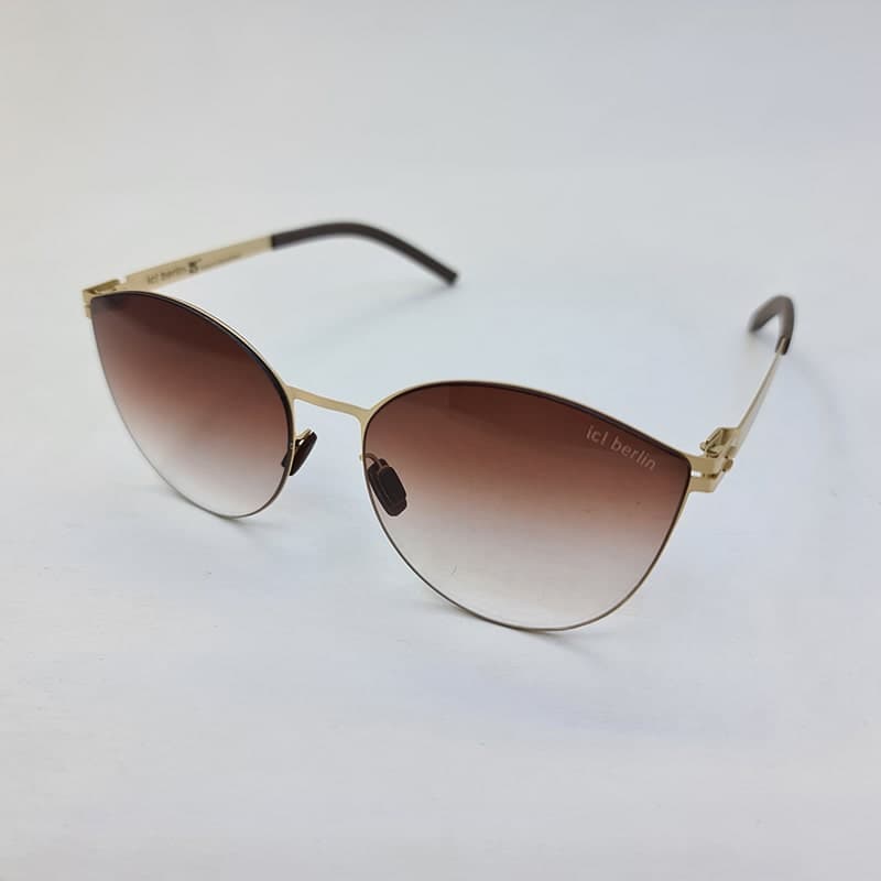 عینک آفتابی آیس برلین با فریم انعطاف پذیر، طلایی رنگ و گربه ای و لنز قهوه ای مدل PS18026 — تصویر ۴
