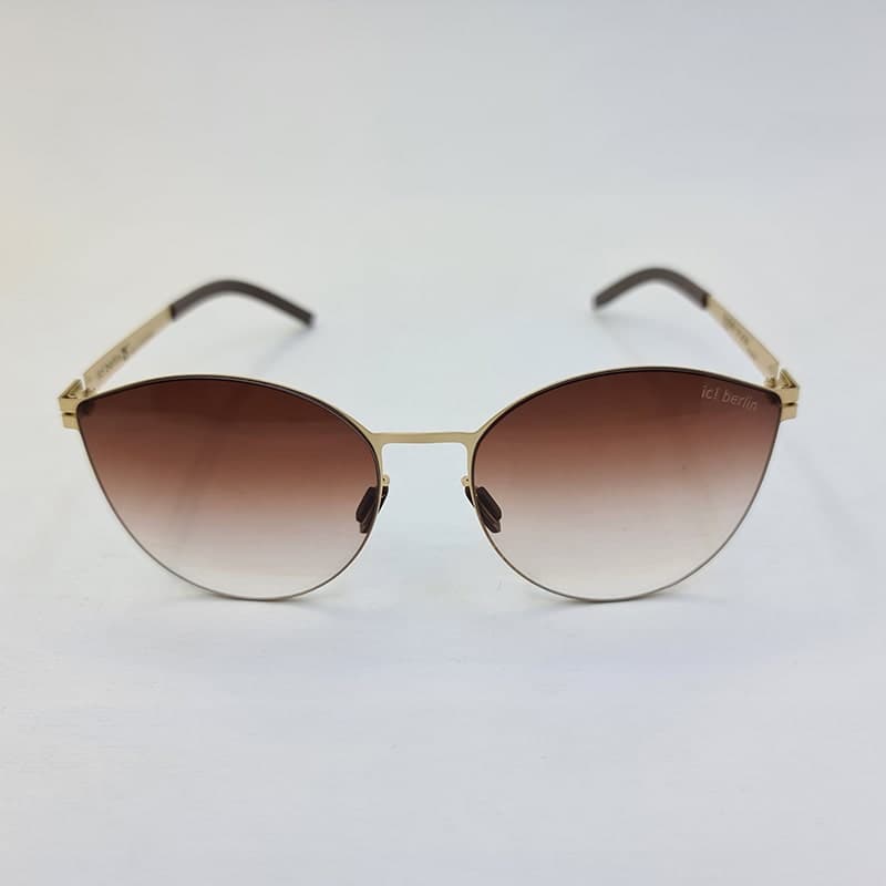 عینک آفتابی آیس برلین با فریم انعطاف پذیر، طلایی رنگ و گربه ای و لنز قهوه ای مدل PS18026 — تصویر ۲
