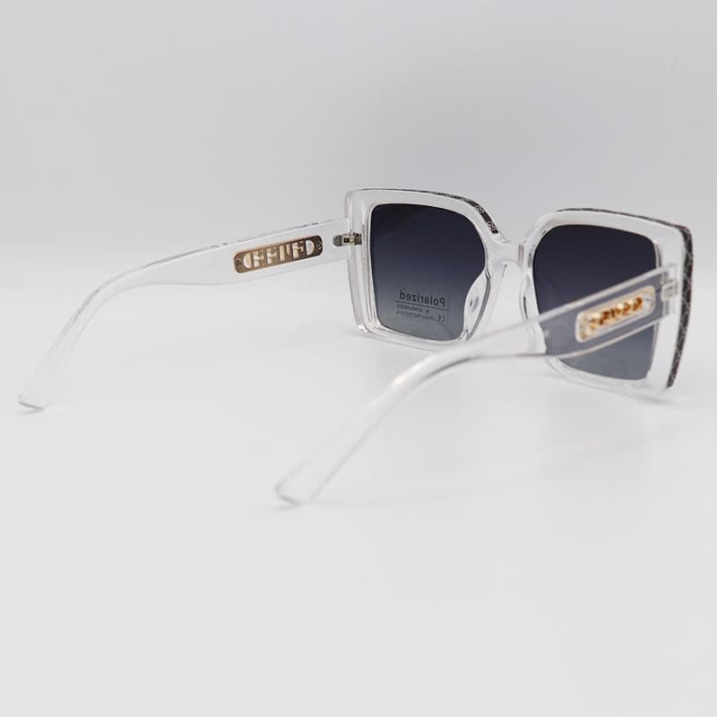 عینک آفتابی پلاریزه با فریم مشکی و سبز رنگ و مربعی شکل GUCCI مدل P7633 — تصویر ۱۱