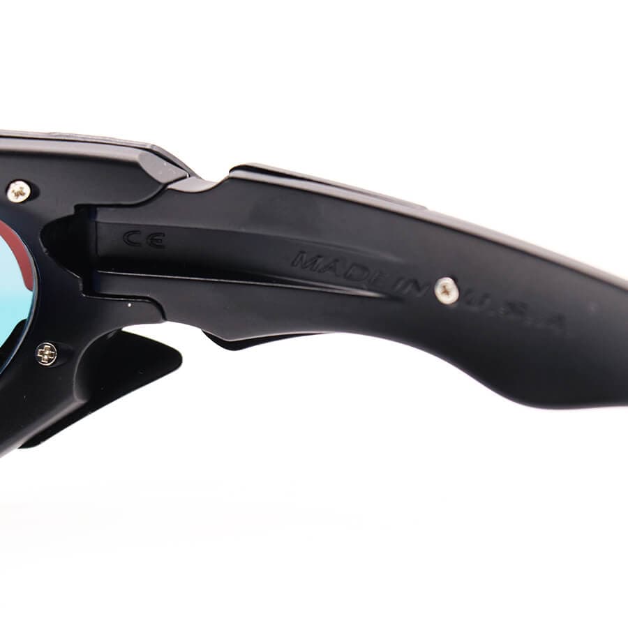 عینک آفتابی OAKLEY با فریم رنگ مشکی، لنز پلاریزه، آینهای و رنگ قرمز به همراه پک اصلی مدل 9367 — تصویر ۵