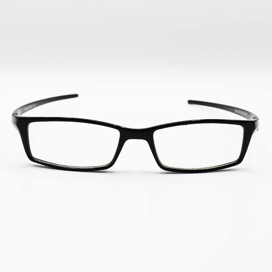 عینک مطالعه نزدیک بین بلوکات نمره +2.25 با فریم مشکی، مستطیلی، نشکن و TR90 مدل D78219 — تصویر ۲
