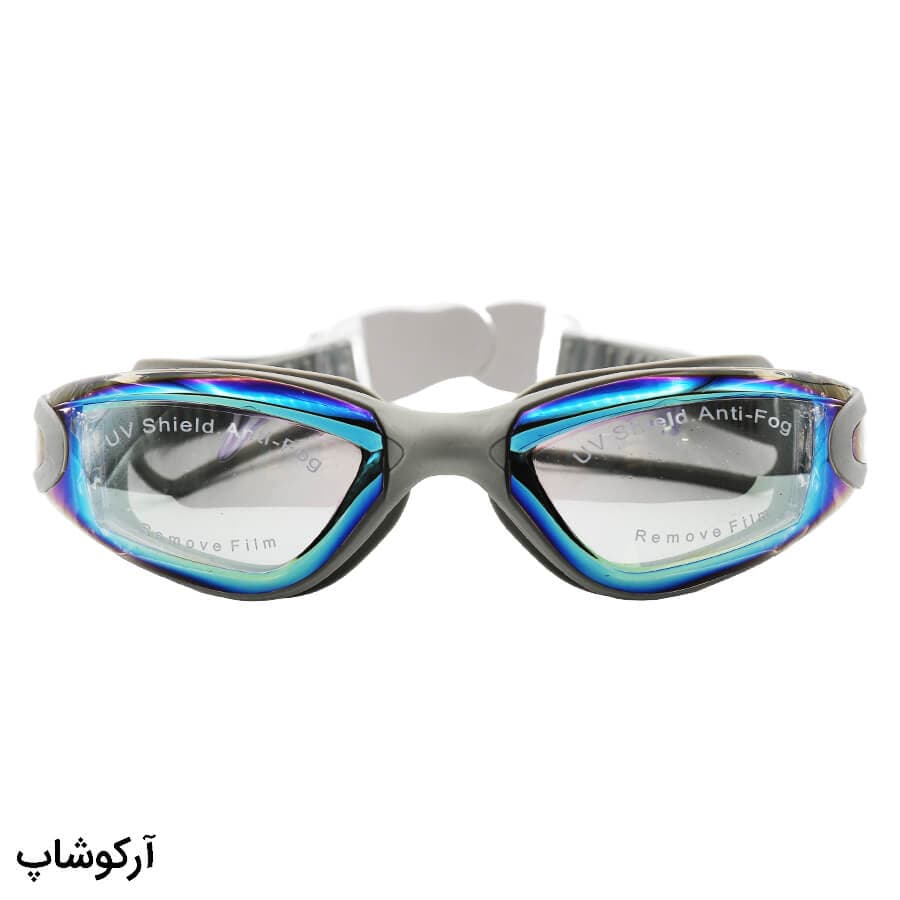 عینک شنا حرفه ای اسپیدو طوسی رنگ، از جنس سیلیکونی به همراه گوش گیر مدل 39A — تصویر ۳