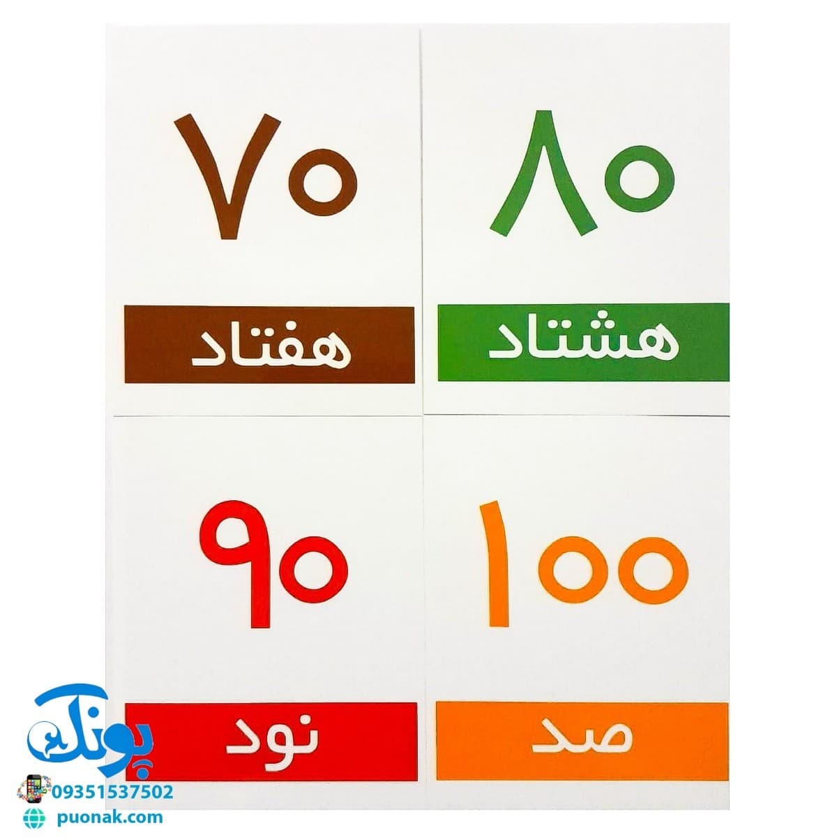 فلش کارت آموزش اعداد فارسی آوای بامداد — تصویر ۷