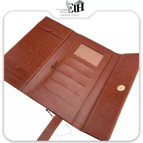 وتوس چک 3 لت چرمي R64 ترمو براق مگنتي بندک دار کد 247 — تصویر ۴