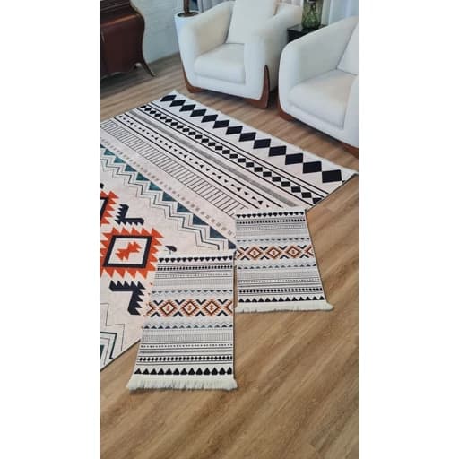 فرشینه مخمل ترک مینیمال مراکشی کد 224 — تصویر ۳