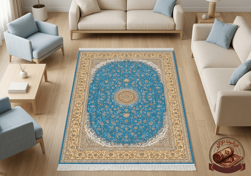 فرشینه مخمل طرح ابریشم مدل نقشِ جهان کد A014 — تصویر ۲