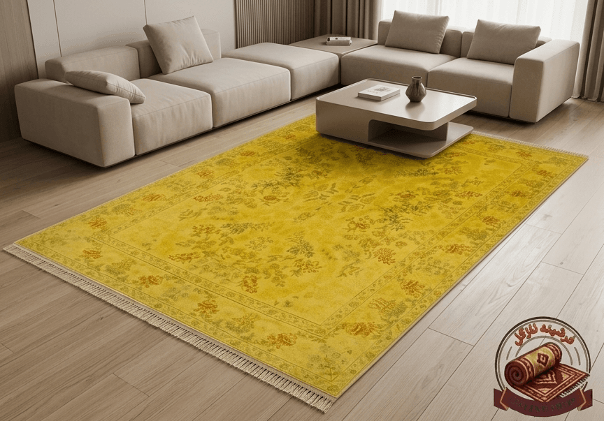 فرشینه مخمل طرح ابریشم مدل افشان گل‌فرنگ لایت کد A081