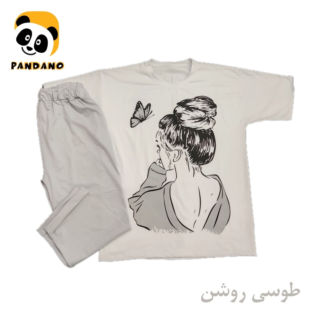 ست تیشرت شلوار برمودا زنانه مدل سادیا — تصویر ۶